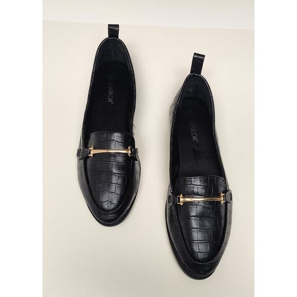 Samilor Women Faux Leather Loafers Comfortable Fashion Chain Loafers Size 9 - Picture 1 of 12